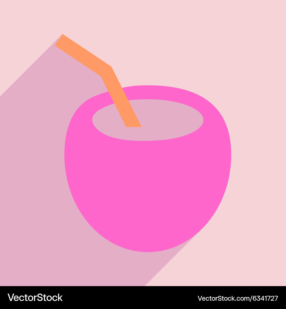 Flat with shadow icon and mobile application vector image