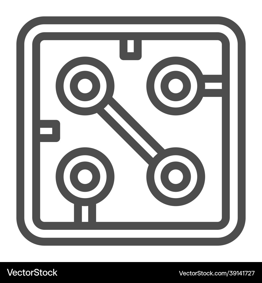 Fragment of printed circuit board square shape Fragment of printed circuit board square shape vector image