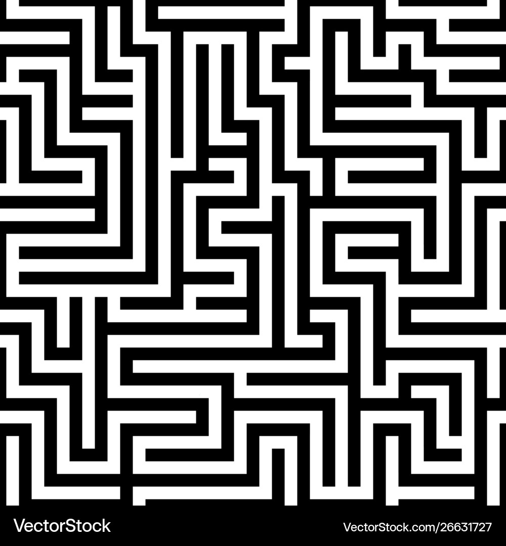 Labyrinth maze seamless pattern Labyrinth maze seamless pattern Vector Image