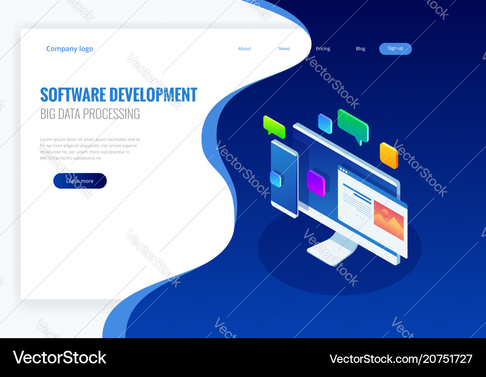 Modern Tech & Coding Concepts vector image