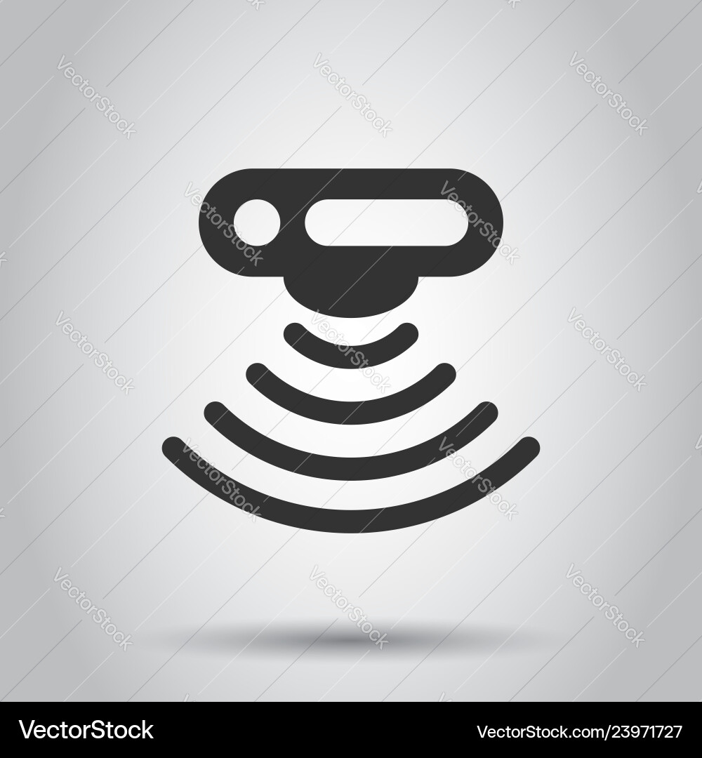 Motion sensor icon in flat style waves Motion sensor icon in flat style waves vector image