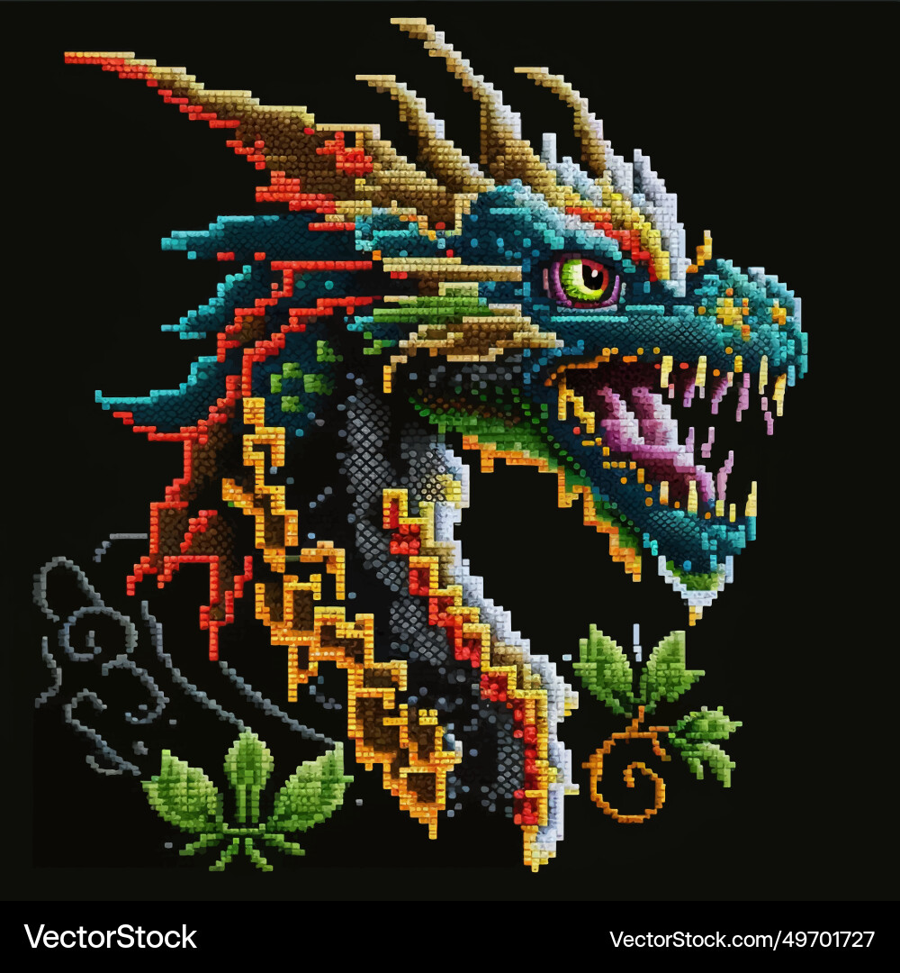 Pixel Kunst Stickerei Stil texturierte Mosaik Pixel Kunst Stickerei Stil texturierte Mosaik vektorbild