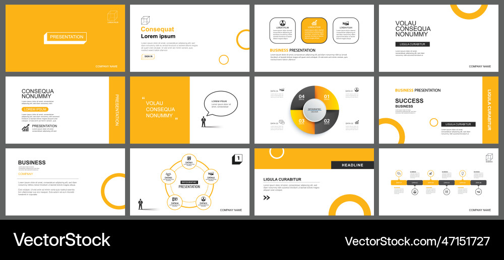 Presentation and slide layout template design vector image