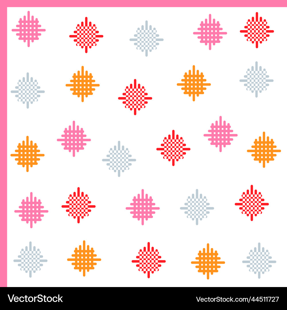 Repeated pattern with abstract shapes vector image