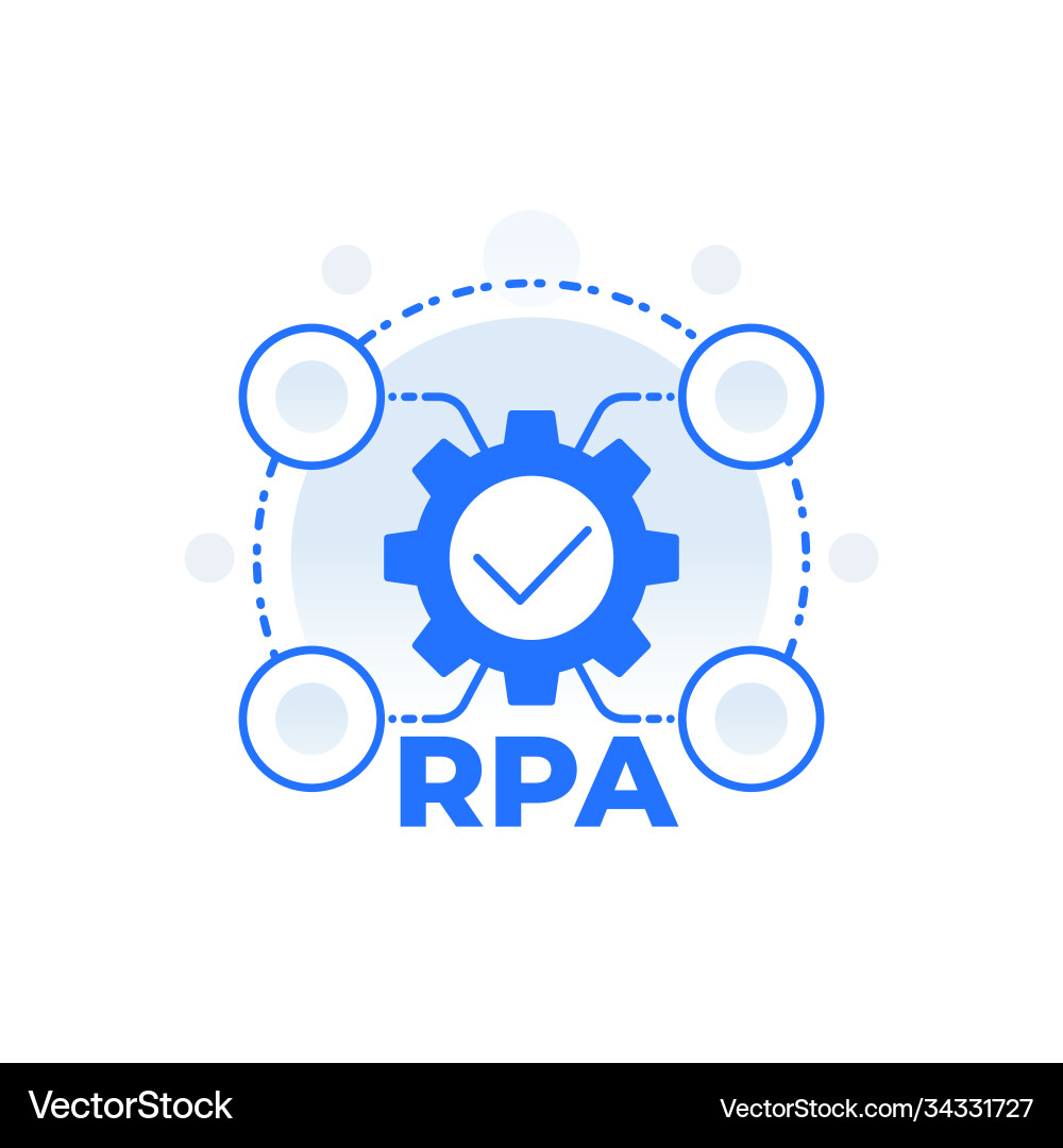 Robotic Process Automation (RPA) Concept vector image