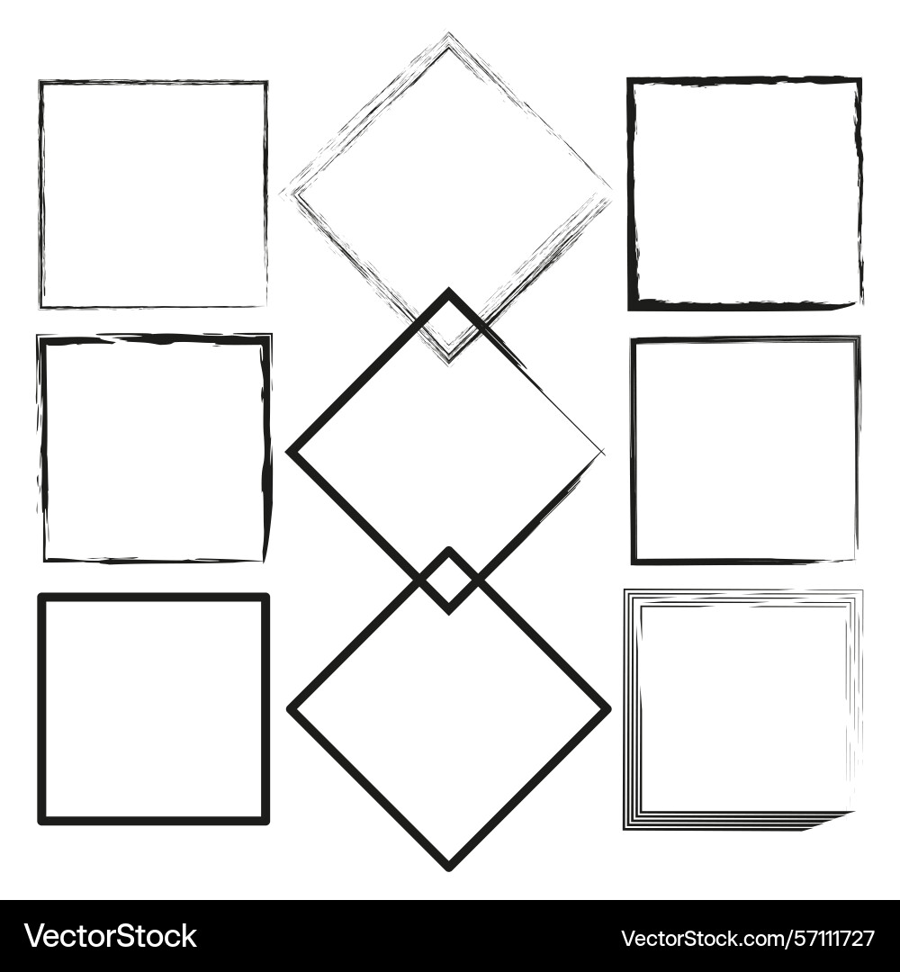 Square frame icon diamond shape empty layout Square frame icon diamond shape empty layout Vector Image