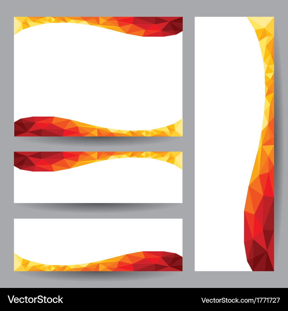 Template card orange element design Vector Image