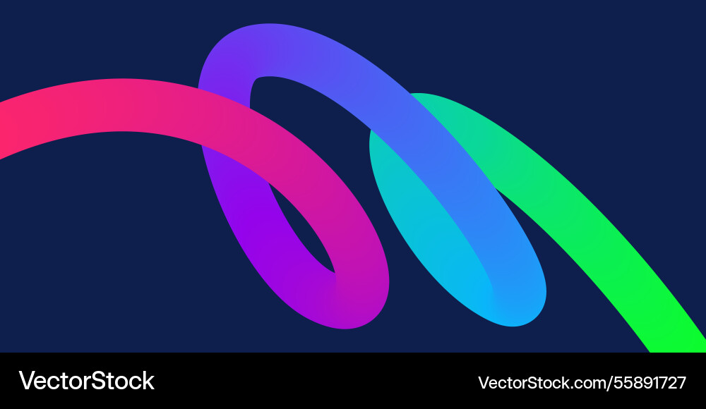 Template with colorful gradient squiggles shapes vector image