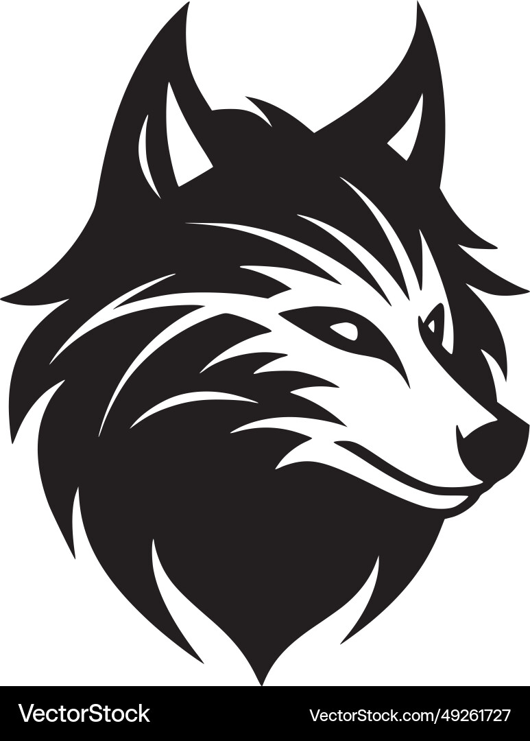 Wolf - schwarz-weiß isolierte Ikone Wolf - schwarz-weiß isolierte Ikone vektorbild
