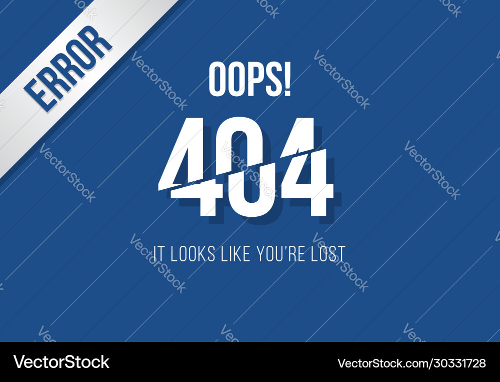 404 error page not found template website 404 error page not found template website Vector Image