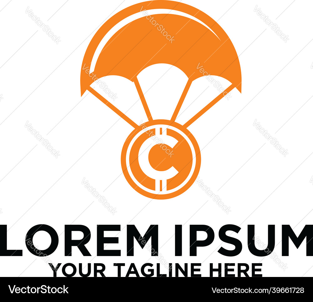 Airdrop coin cryptocurrency logo design – Royalty-Free Vector | VectorStock