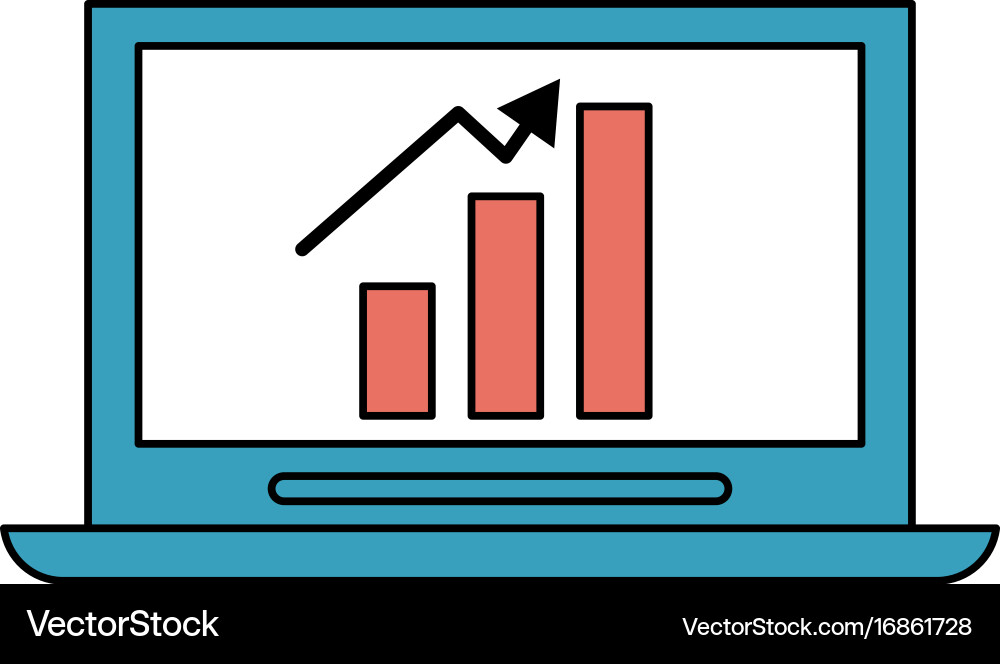 Bar graph chart icon image Vector Image