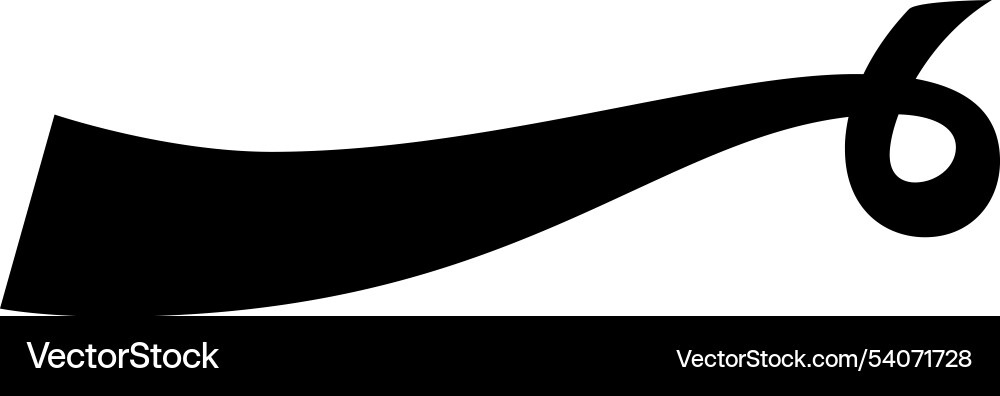 Black ribbon banner gracefully forms the number Black ribbon banner gracefully forms the number vector image