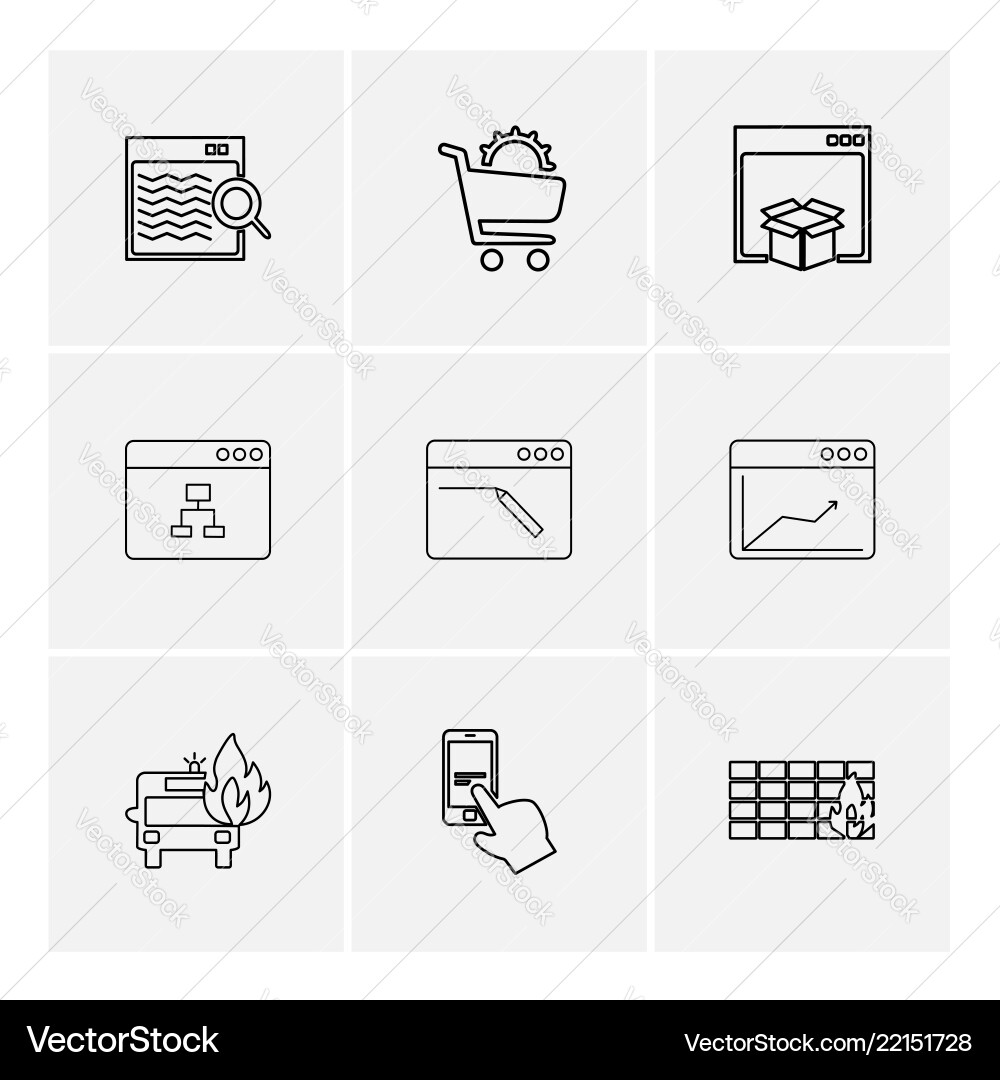 Cart Dropbox Fenster ui Layout Web-Benutzer vektorbild