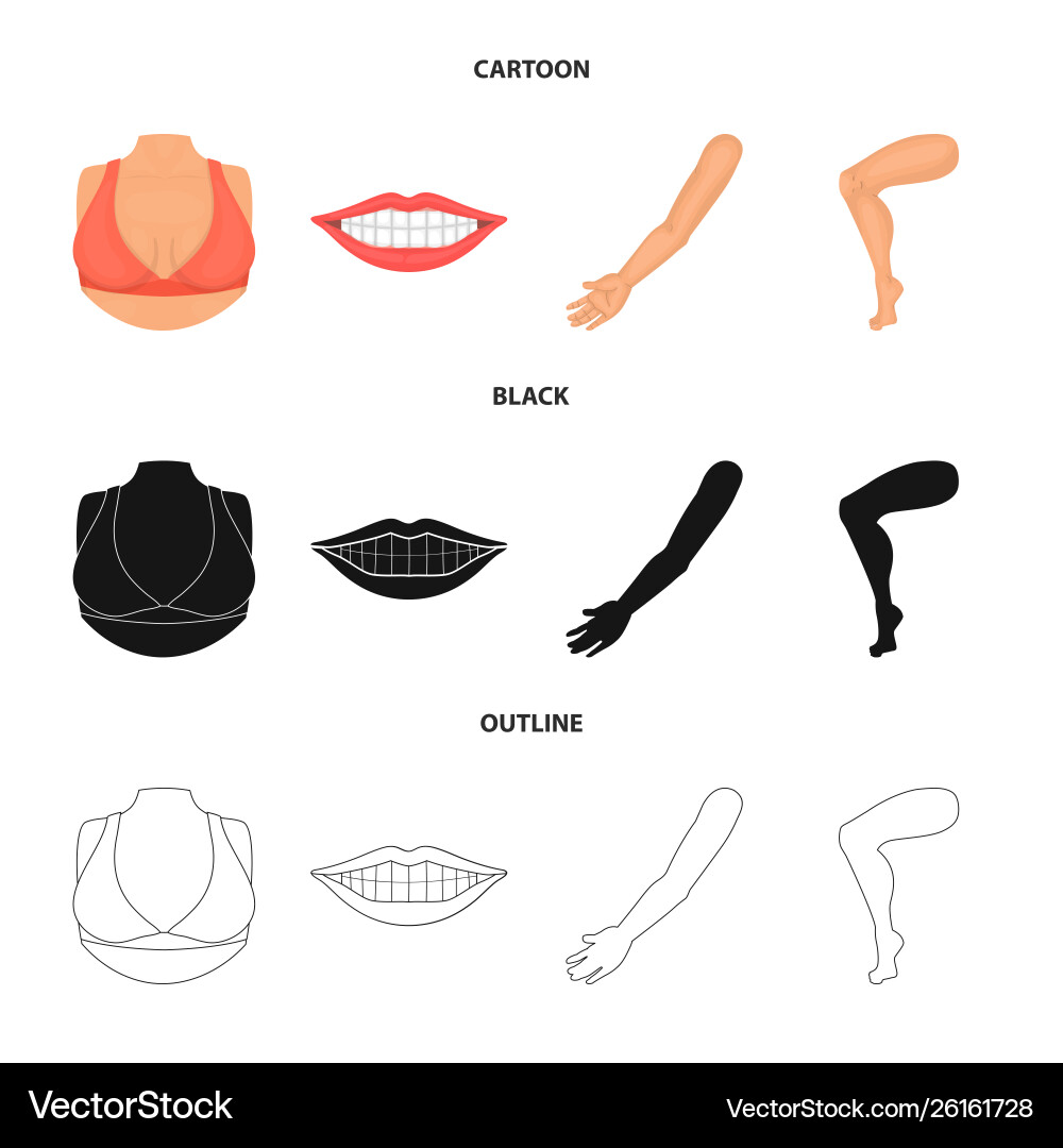 Design body and part sign set Design body and part sign set vector image