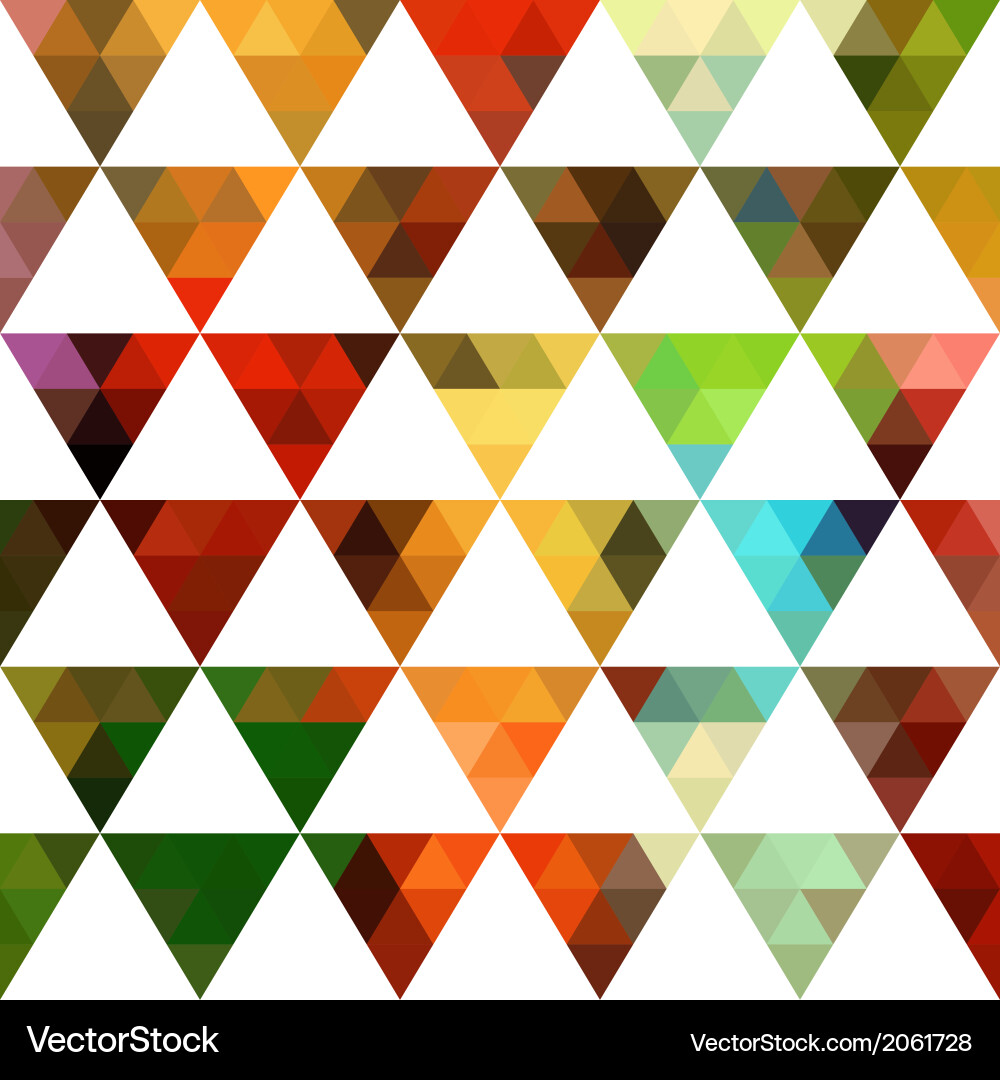 Geometric pattern of triangles shapes colorful vector image