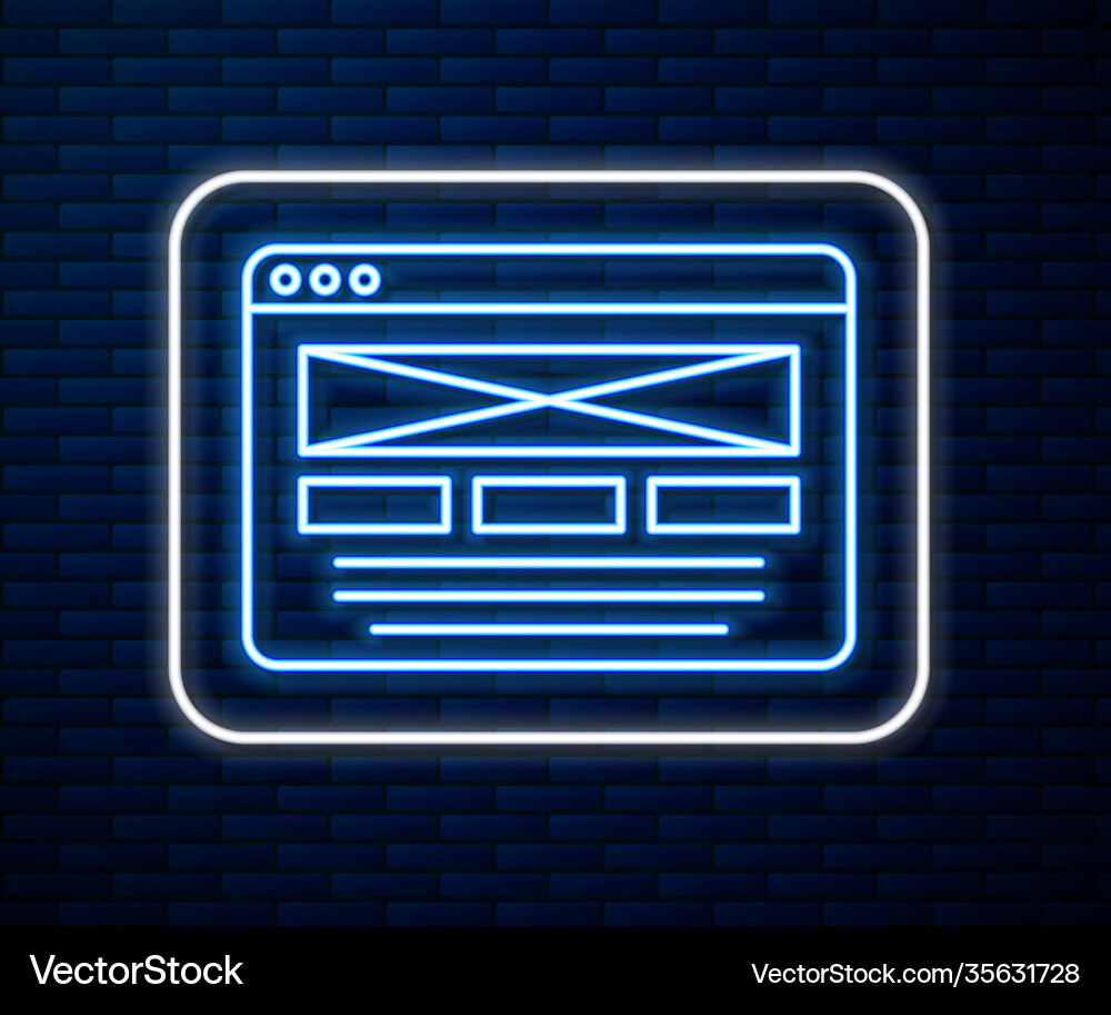 Glowing neon line ui or ux design icon isolated Glowing neon line ui or ux design icon isolated vector image