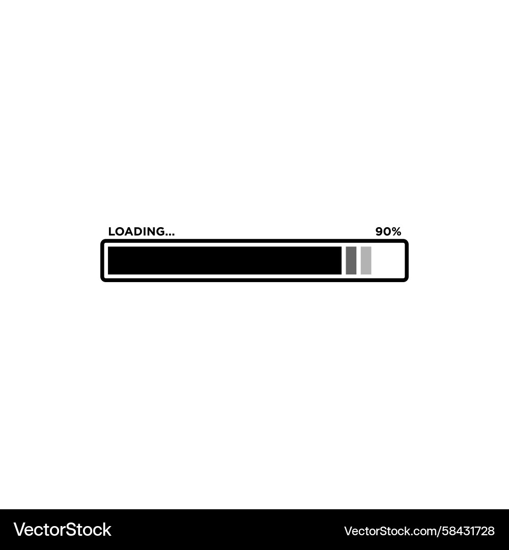 Loading progress bar icon template Loading progress bar icon template Vector Image