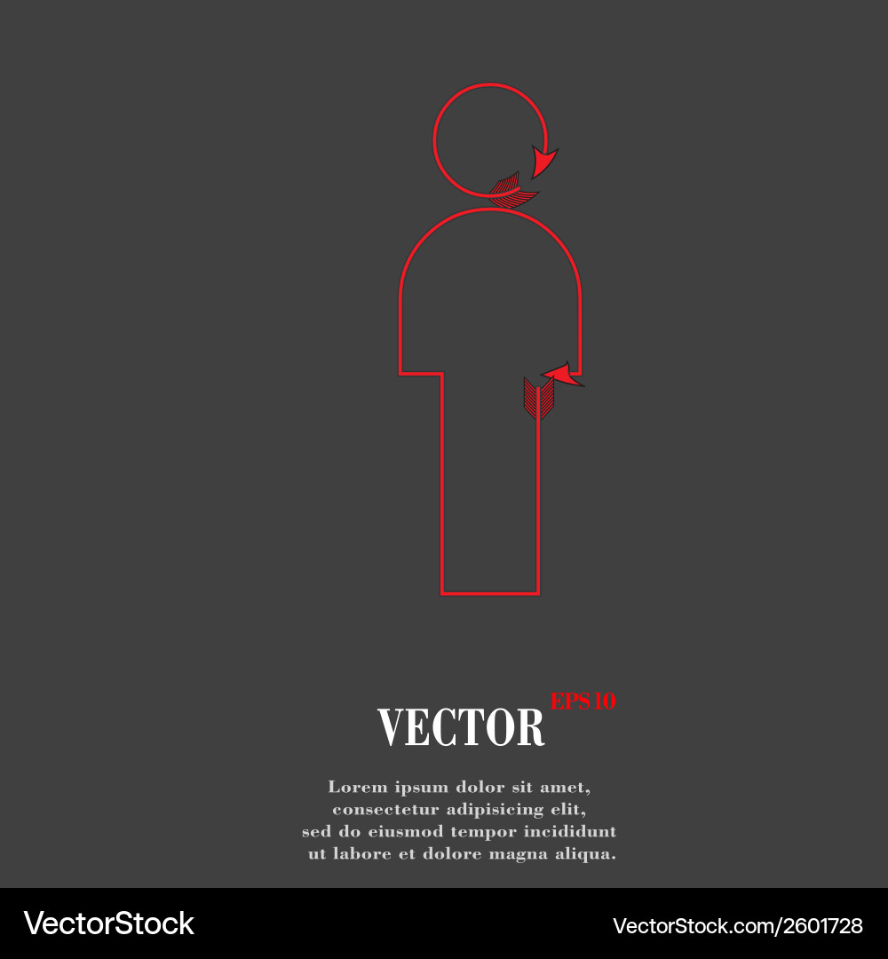 Man restroom flat modern web button and space Vector Image