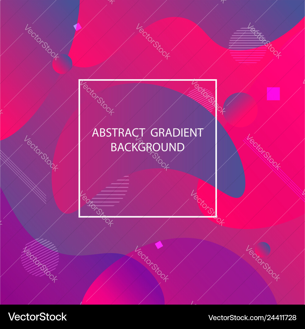 Print abstract gradient background with fluid shap vector image