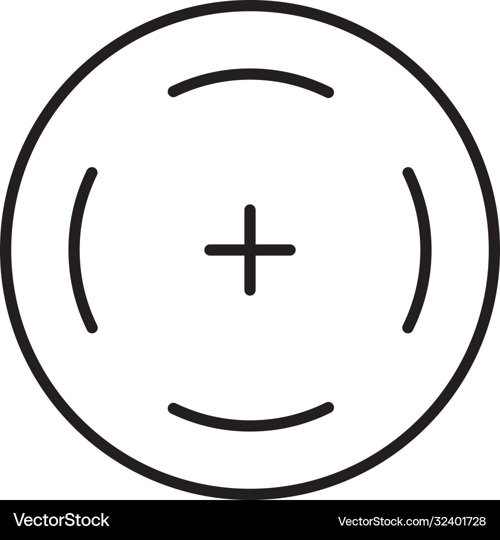 Scope target icon line style Vector Image