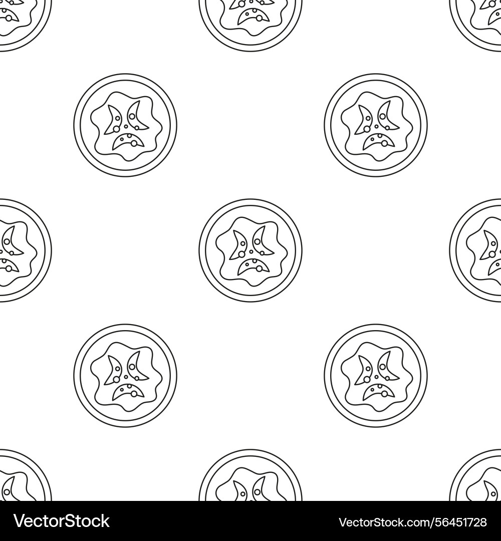 Seamless pattern with outline banana Seamless pattern with outline banana vector image