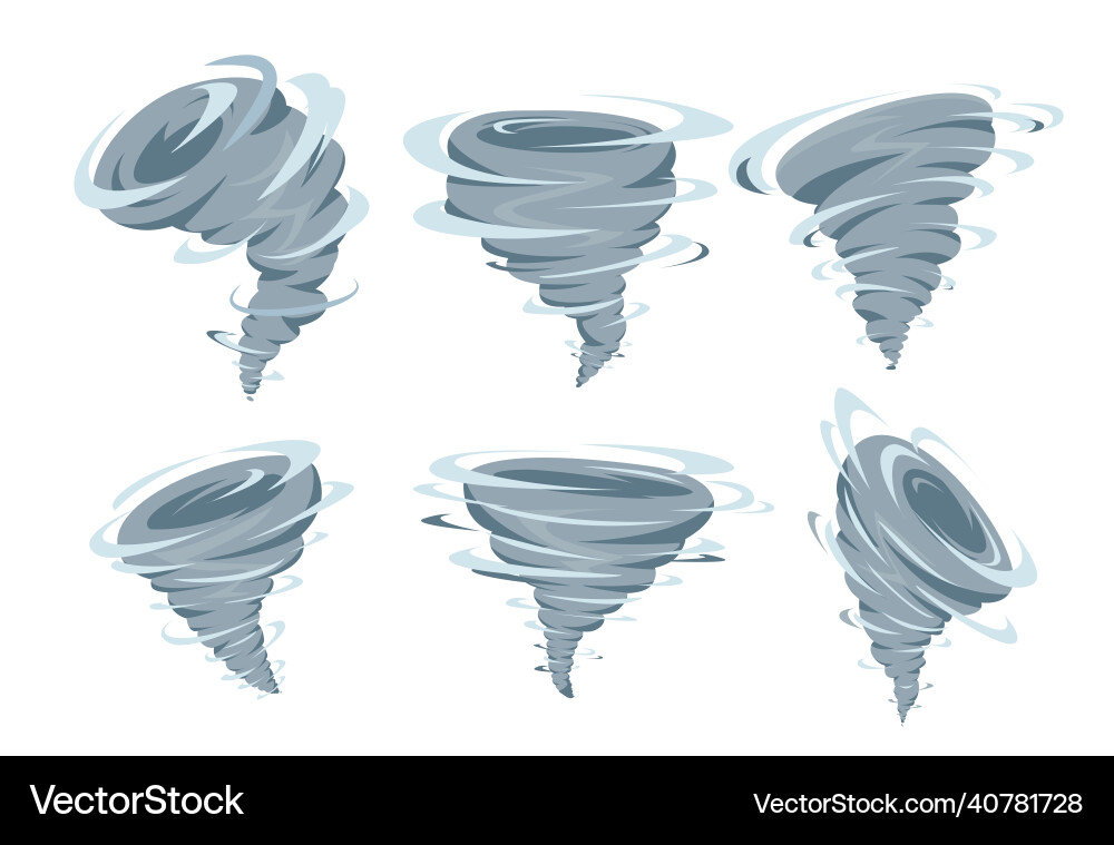Set of vortex from different formy Vector Image