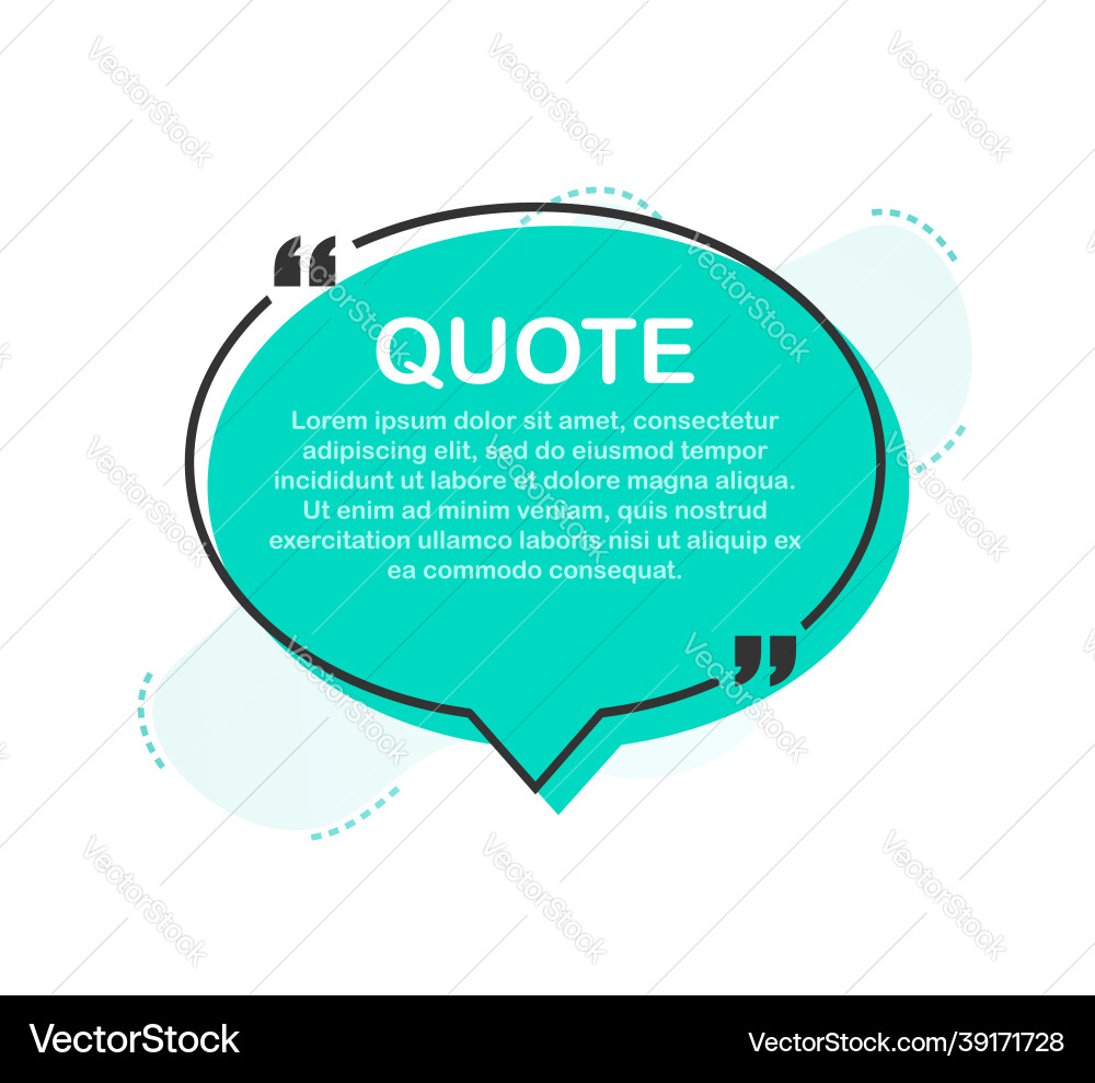Set quote frames blank template with print Set quote frames blank template with print vector image