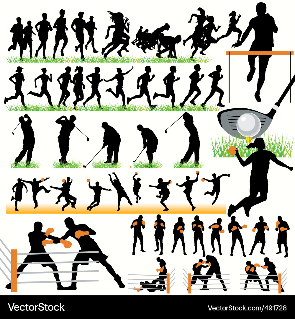 Sports Silhouettes Collection vector image