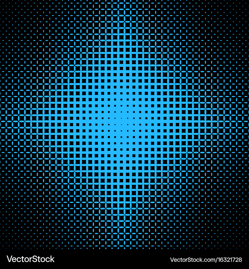Symmetrical halftone ellipse pattern background vector image