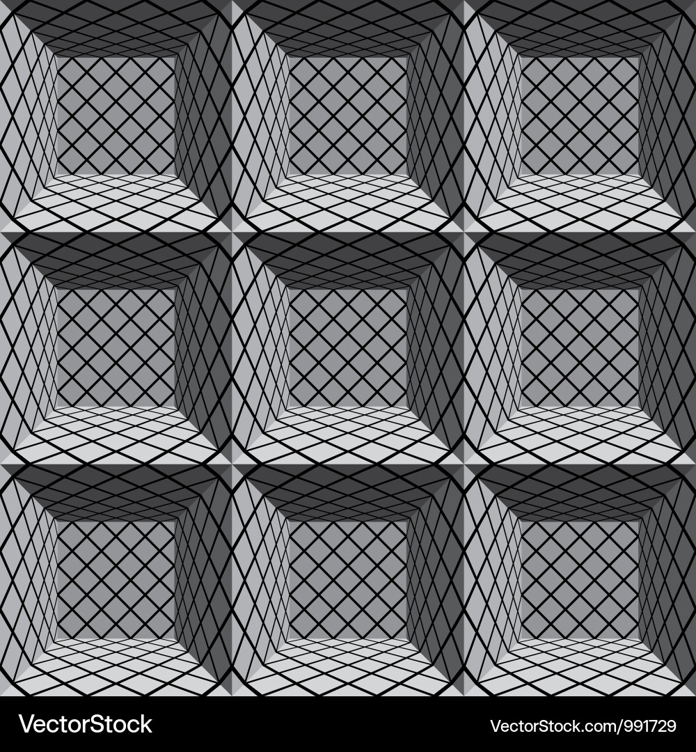 3d architectural seamless pattern vector image