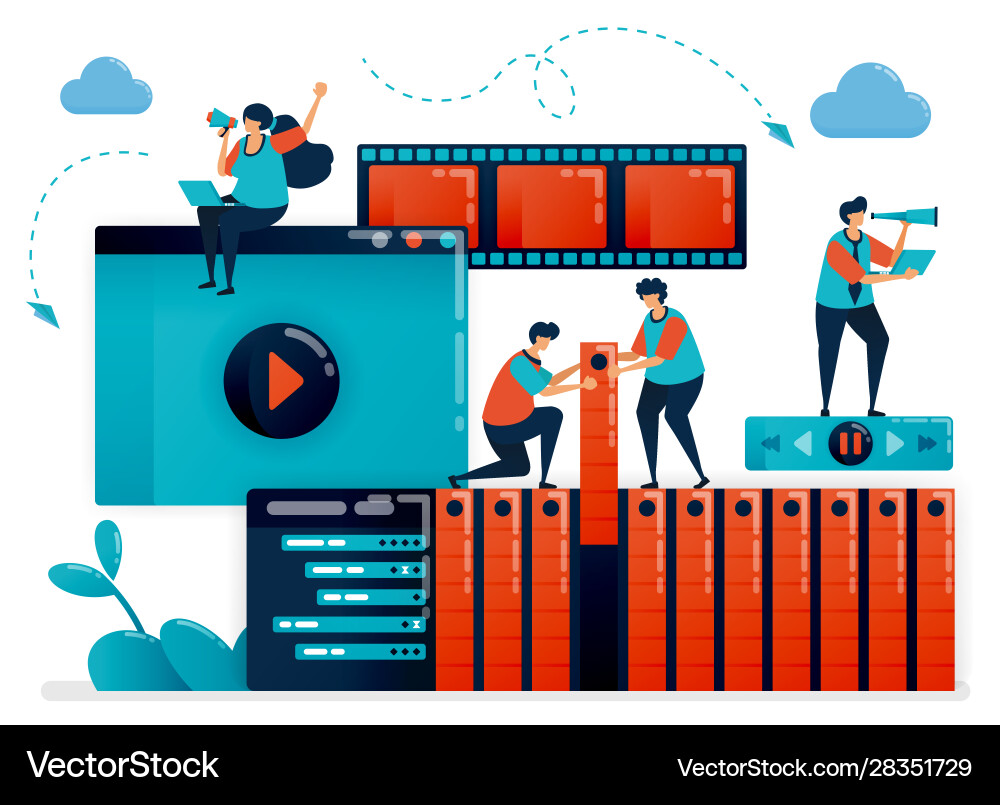 Animator working in designing frames movement Animator working in designing frames movement vector image