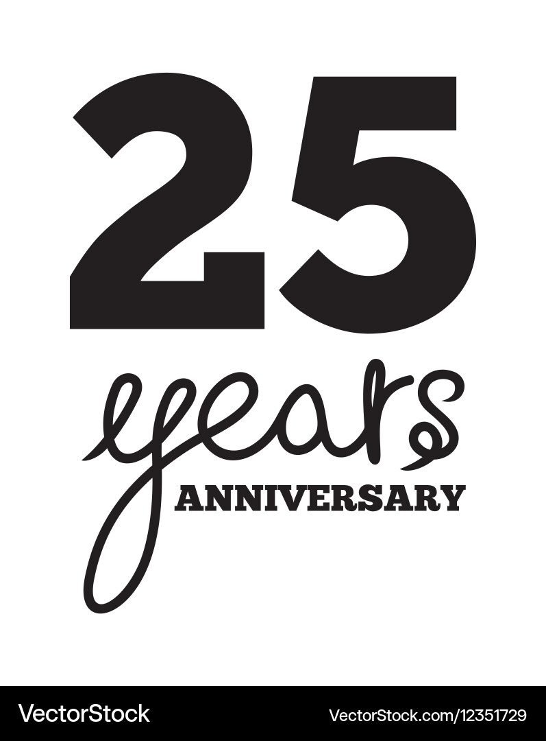 Anniversary script4 resize vector image