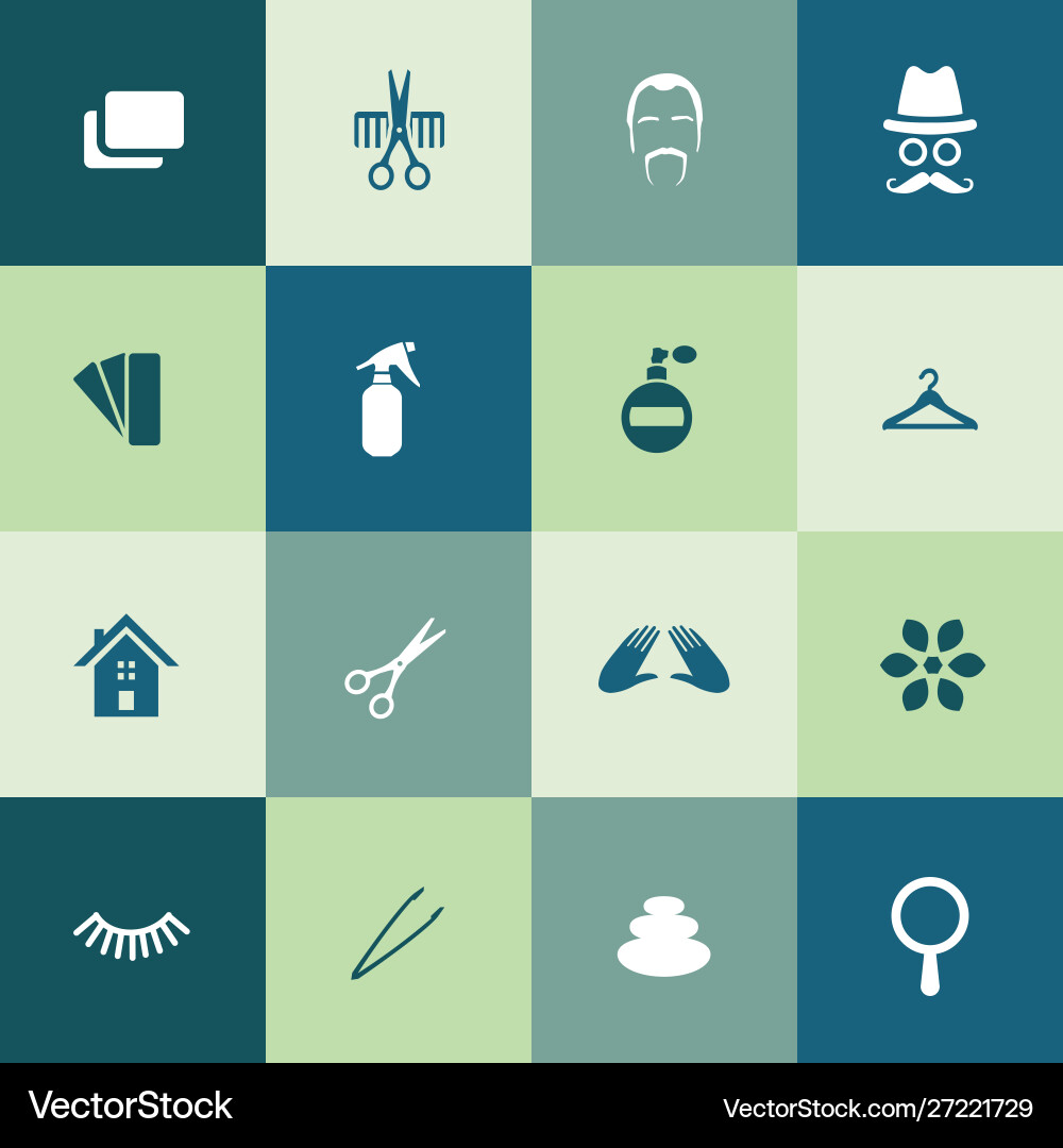 Barbershop icons universal set for web and ui Vector Image