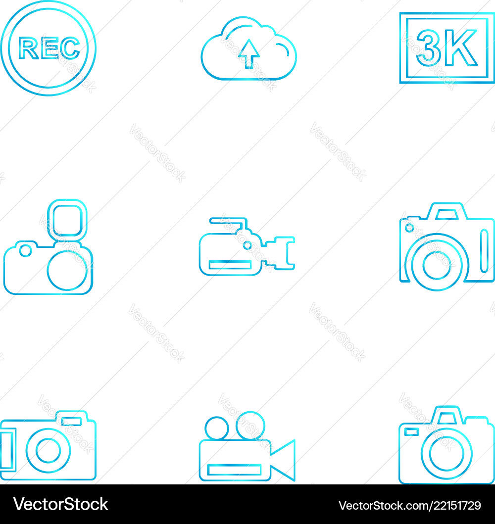 Camera recorder capture click photography Vector Image