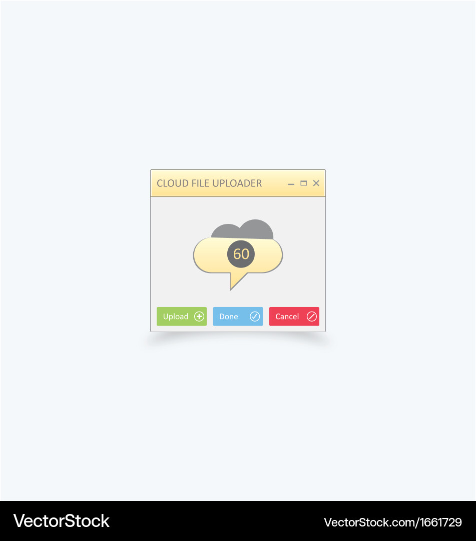 Cloud file uploader vector image
