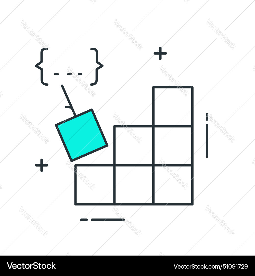 Code compilation software build icon design Vector Image