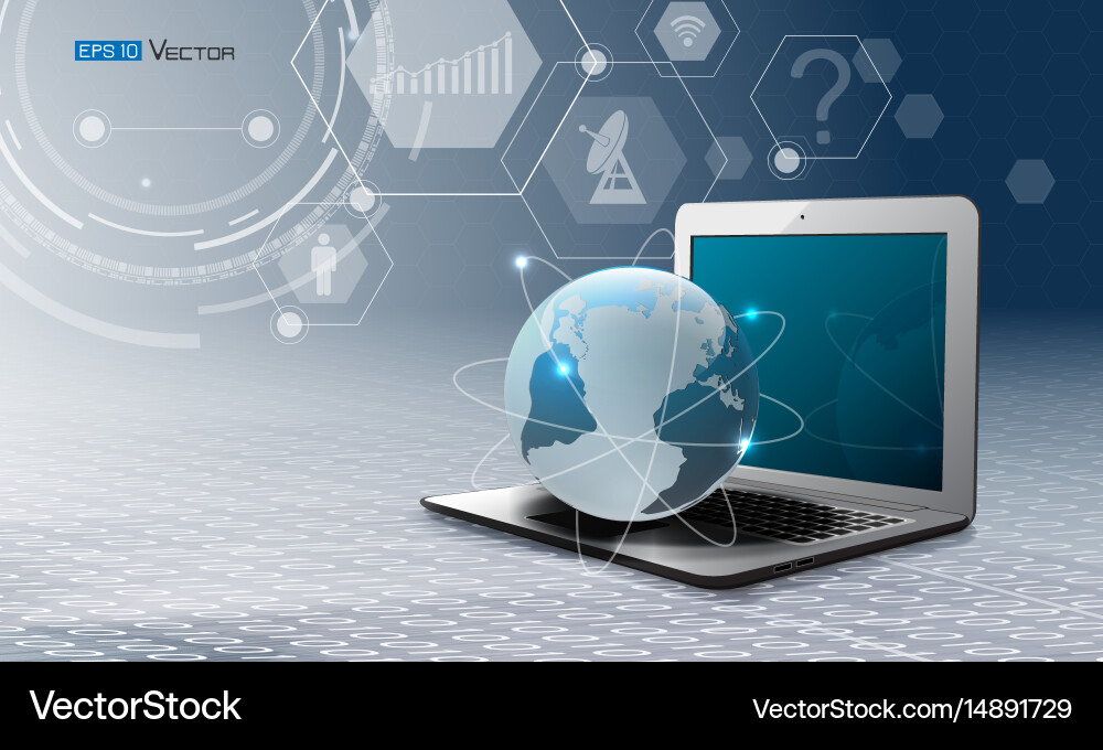 Digital Globe and Code Network vector image