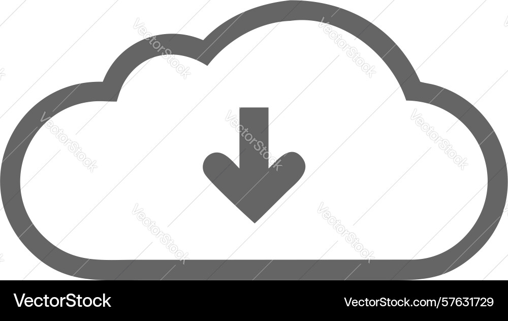 Download cloud icon data access sync design vector image