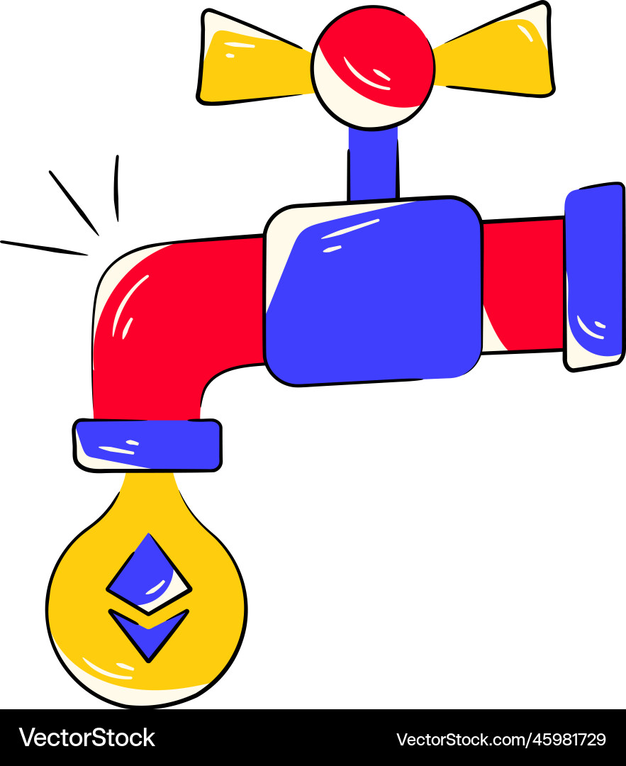 Ethereum faucet (45981729) – Royalty-Free Vector | VectorStock