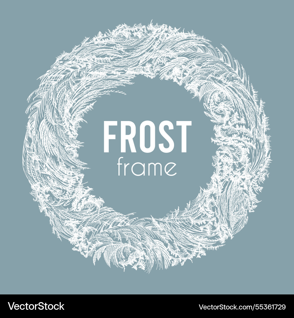 Frosted round frame abstract circle Frosted round frame abstract circle vector image