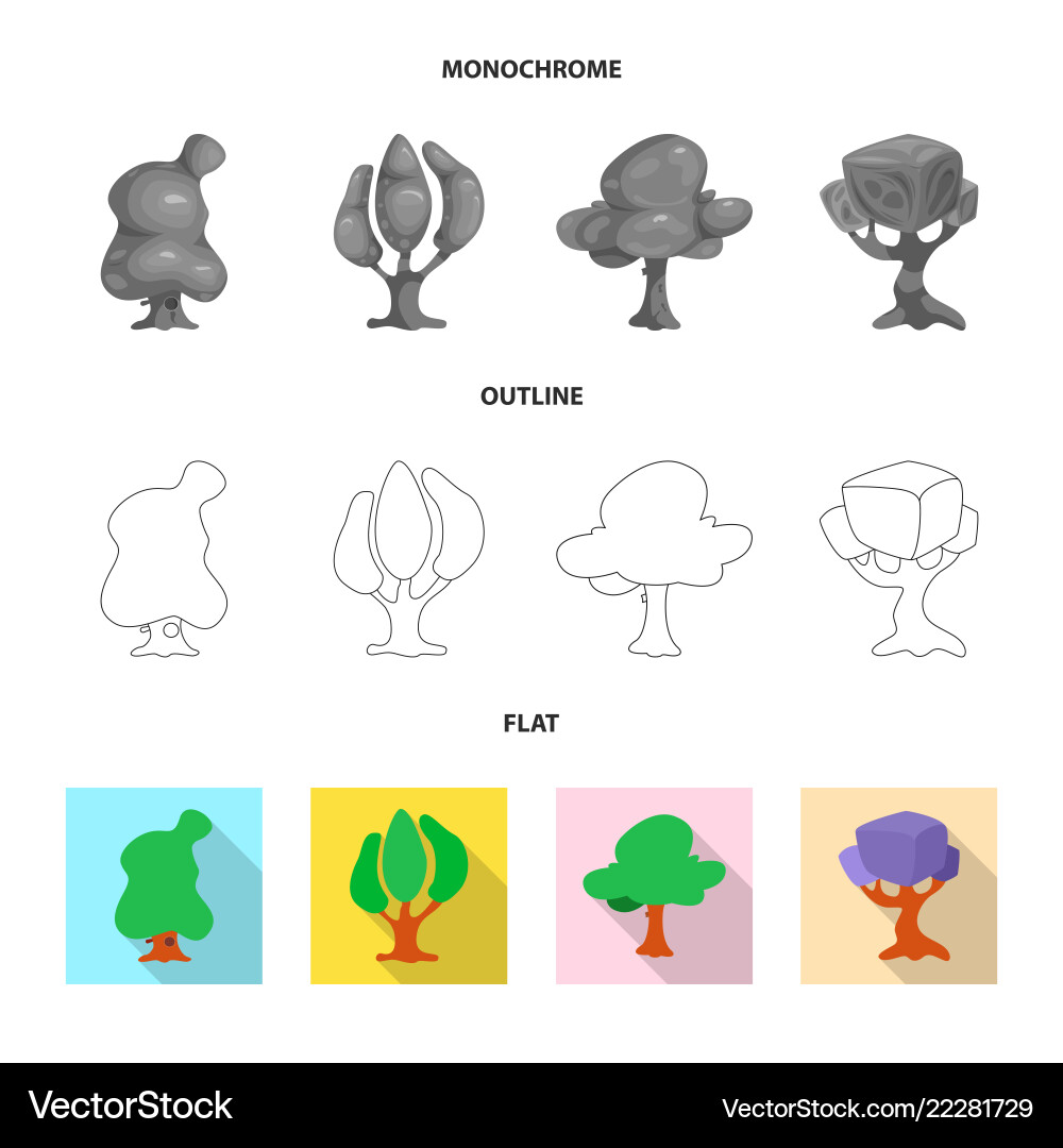 Isolated object of tree and nature symbol Vector Image