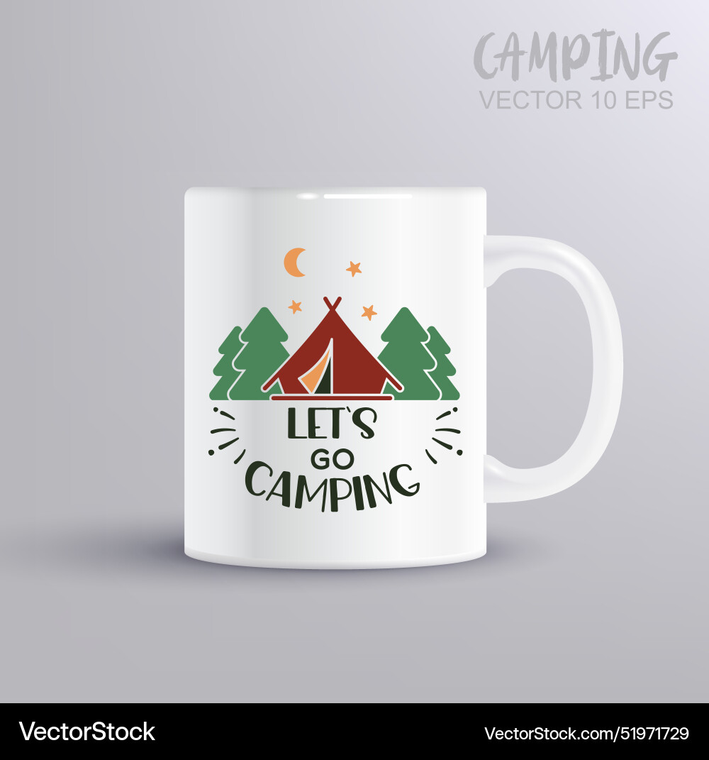 Lassen Sie sich Camping Wander t Shirt Lassen Sie sich Camping Wander t Shirt vektorbild