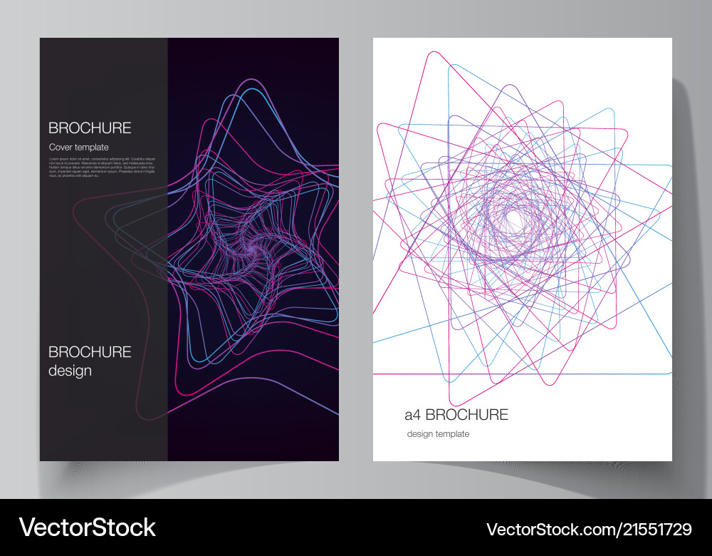 Layout of a4 format cover mockups design Layout of a4 format cover mockups design vector image