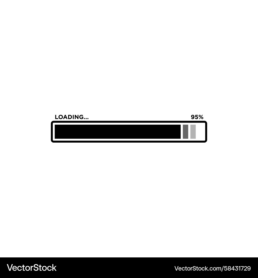 Loading Progress Bar Icon Vector Image