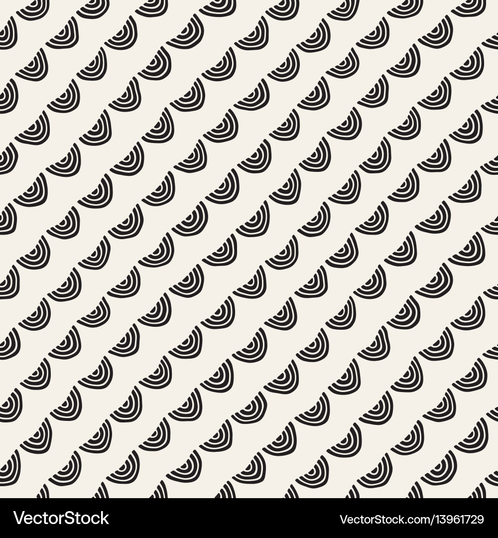 Monochrome minimalistic seamless pattern with arcs Monochrome minimalistic seamless pattern with arcs vector image
