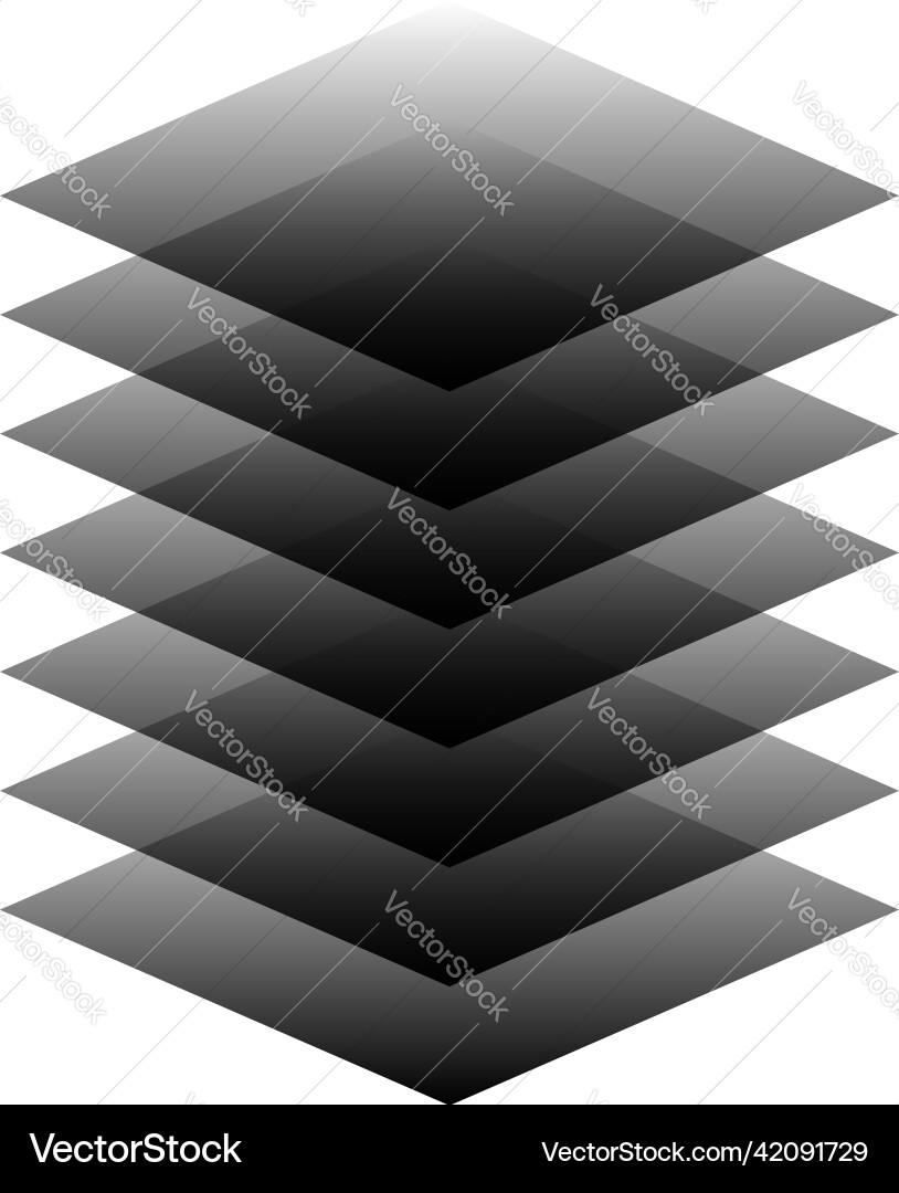 Multitier tiered layered stack block lot database Multitier tiered layered stack block lot database vector image