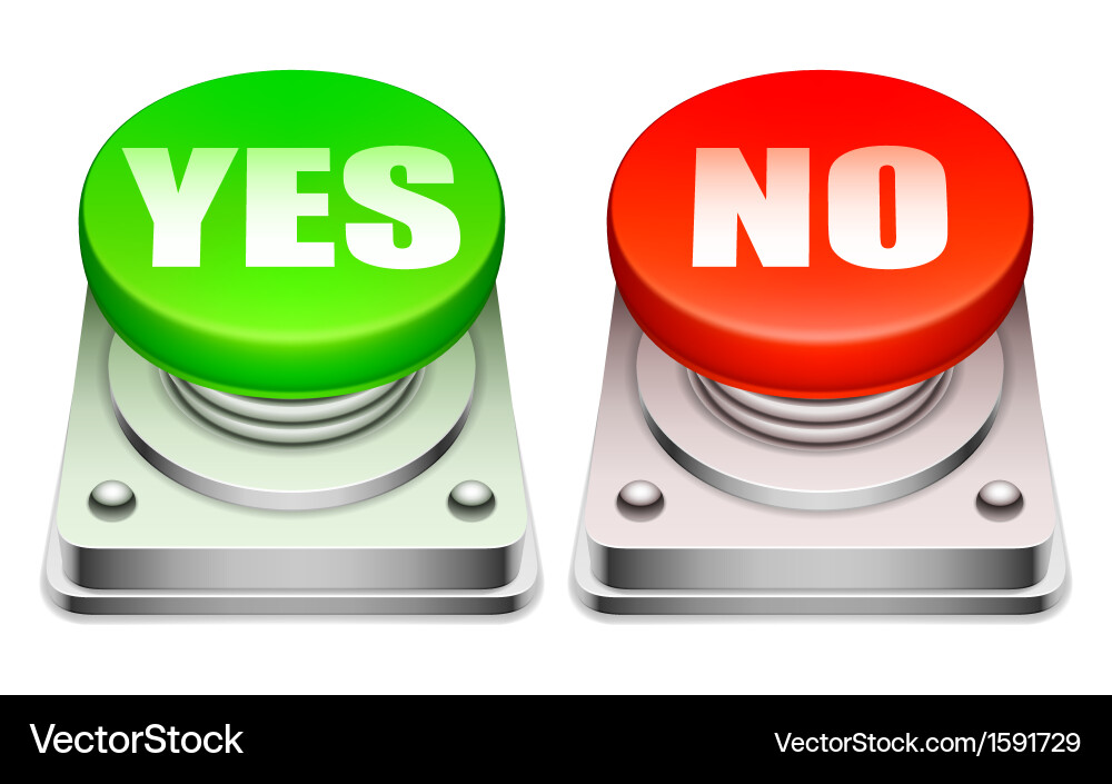 Red and green buttons Vector Image