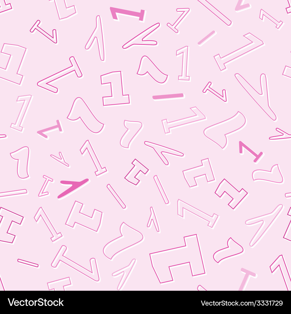 Seamless pattern with number one Vector Image