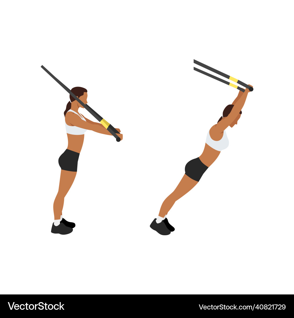 Standing trx suspension strap ab rollout – Royalty-Free Vector | VectorStock